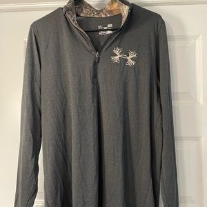 Gray Large Under Armour 1/4 Zip